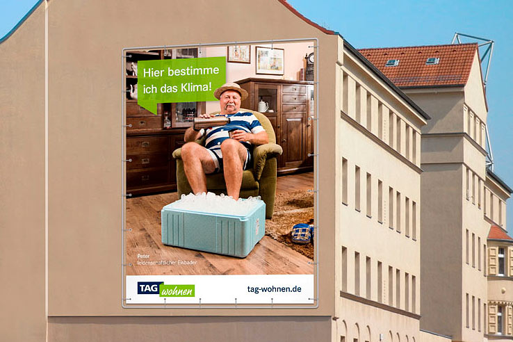 Plakatkampagne, Imagewerbung für Unternehmen der Wohnungswirtschaft
